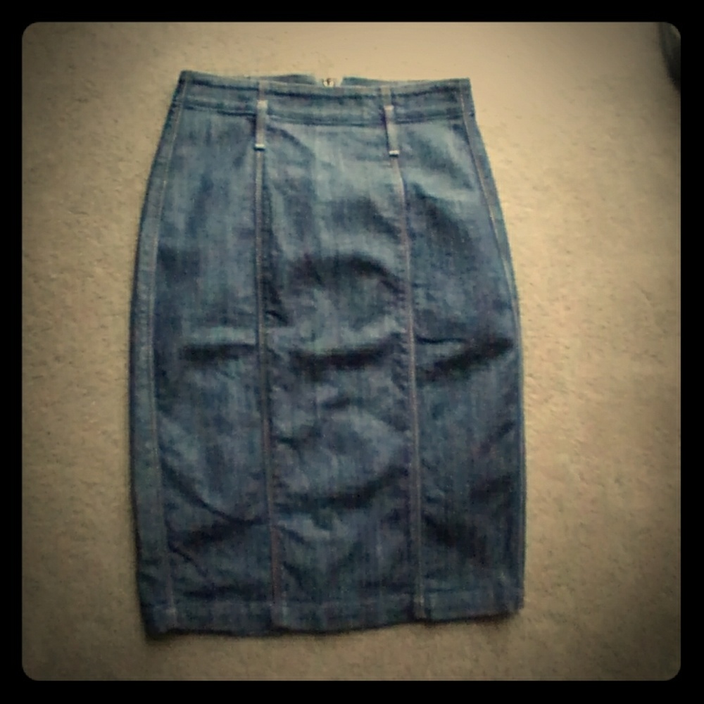 7 For All Mankind pencil skirt jean skirt